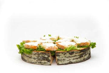 sandwich with cheese and vegetables