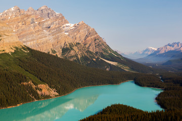 Canada, Alberta, Jasper National Park, Peyto Lake and Caldron Peak