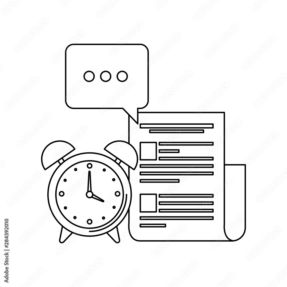 Sticker alarm clock with document file