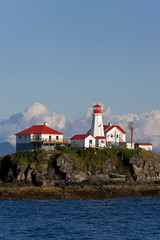 Fototapeta na wymiar Canada, British Columbia. View of Green Island Lighthouse. 