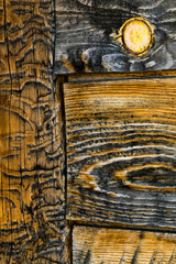 Canada, British Columbia, Fort Steele Heritage Town. Detail of weathered wood. Credit as: Don Paulson / Jaynes Gallery / DanitaDelimont.com