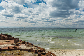 Zatoka wraków, ORP Wicher, ORP Grom, na helu © Konrad Kerker