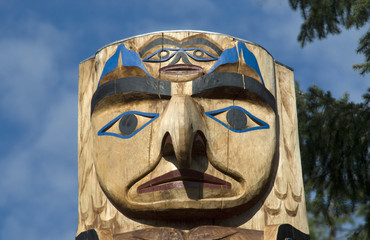 Thunderbird Project Featuring Tseshaht Totem Poles, Port Alberni, British Columbia, Canada,...