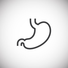 Human organ icon on background for graphic and web design. Simple illustration. Internet concept symbol for website button or mobile app.