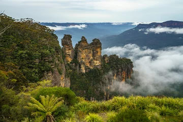 Schapenvacht deken met foto Three Sisters three sisters from echo point in the blue mountains national park, australia