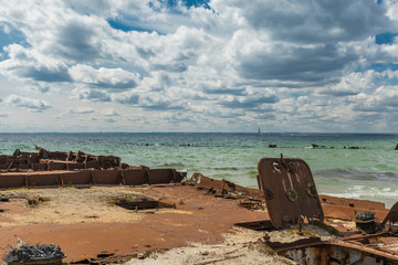 Zatoka wraków, ORP Wicher, ORP Grom, na helu © Konrad Kerker