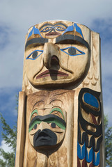 Thunderbird Project Featuring Tseshaht Totem Poles, Port Alberni, British Columbia, Canada,...