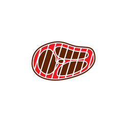 Steak related icons set on background for graphic and web design. Simple illustration. Internet concept symbol for website button or mobile app.