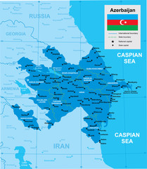 vector map of Azerbaijan © Oksana