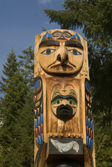 Thunderbird Project Featuring Tseshaht Totem Poles, Port Alberni, British Columbia, Canada,...