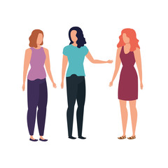 Fototapeta premium group of people avatars characters