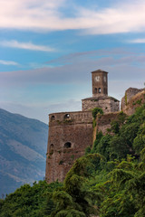 Fototapeta na wymiar Old citadel and castle of Gjirokaster (UNESCO World Heritage Site), Albania.