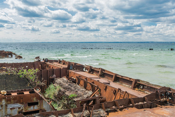 Zatoka wraków, ORP Wicher, ORP Grom, na helu © Konrad Kerker