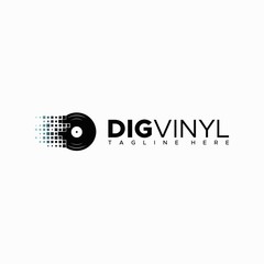 digital vinyl logo design modern