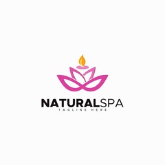 natural spa logo design unique