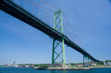 Fototapeta na wymiar Canada, Nova Scotia, Halifax. Waterfront area, McDonald Bridge.