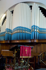 Canada, Nova Scotia, Halifax. Saint Paul's Anglican Church, circa 1749, oldest Protestant church in Canada. 1908 organ.