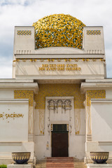 Cupola and entrance of Secession, Vienna Austria
