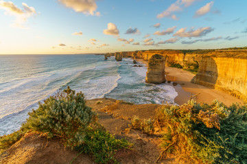 twelve apostles at sunset,great ocean road at port campbell, australia 89