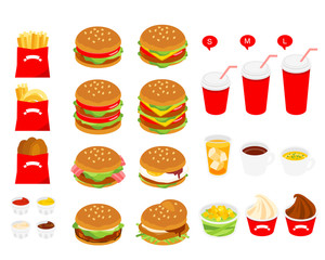 【フードイラスト】ハンバーガー