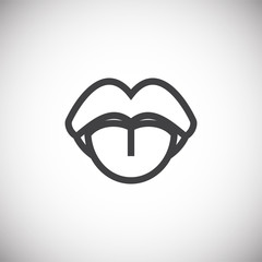 Human organ icon on background for graphic and web design. Simple illustration. Internet concept symbol for website button or mobile app.