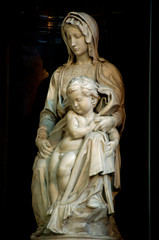 Belgium, Brugge (aka Brug or Bruge). Church of Our Lady (13th-15th century). Michelangelo's masterpiece sculpture of Madonna & Child.