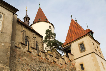 Fototapeta na wymiar Czech Republic, Bohemia, Krivoklat. Construction of the castle began in the 12th c.