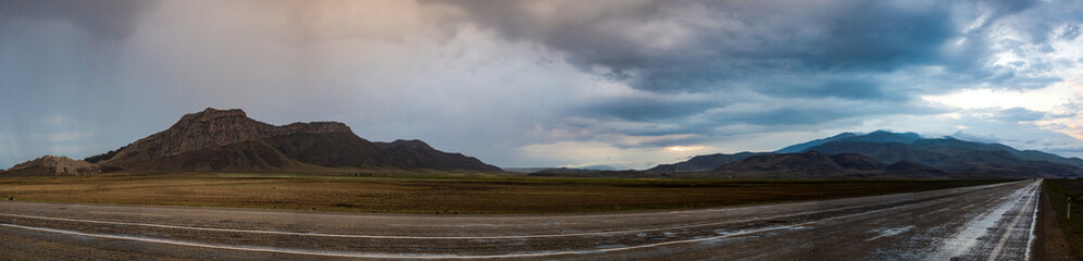 Turkey, Middle East: breathtaking landscape seen on the road from Igdir to Dogubayazıt, in the Eastern Anatolia Region of Turkey near Mount Ararat, Agri Dagi, and the Armenian and Iranian borders 