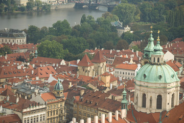 Fototapeta na wymiar CZECH REPUBLIC, Prague. View from Bell Tower, St. Vitus Cathedral. 