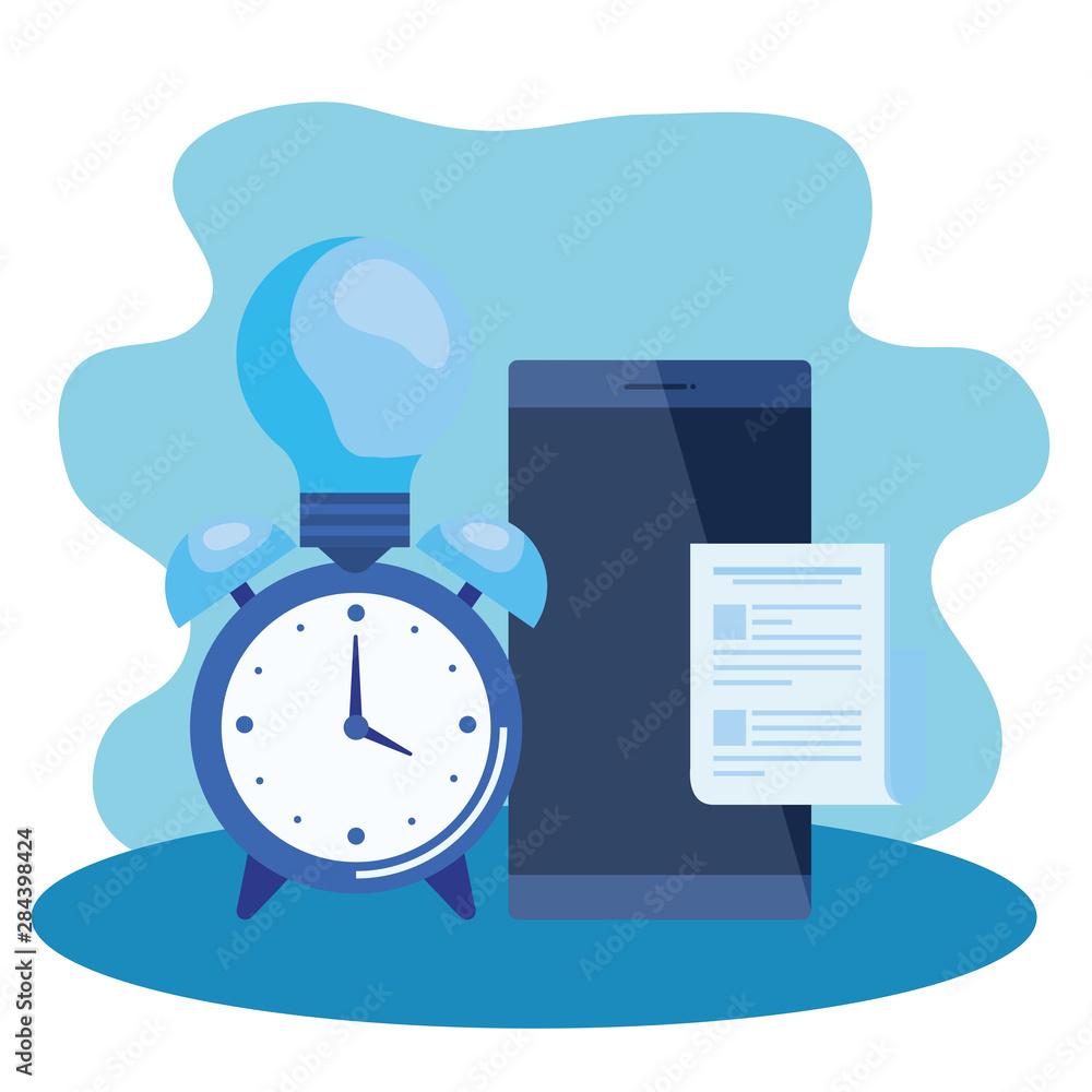Poster alarm clock with smartphone device