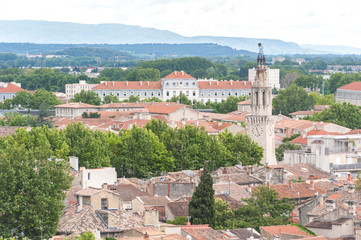 View of Avignon from Pope's Palace garden, Avignon, France, Europe