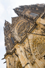 Naklejka premium Czech Republic, Prague. St. Vitus Cathedral exterior.