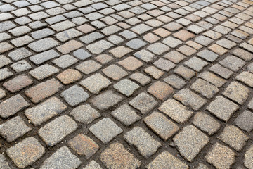 Germany, Dresden. Close-up up cobblestones.