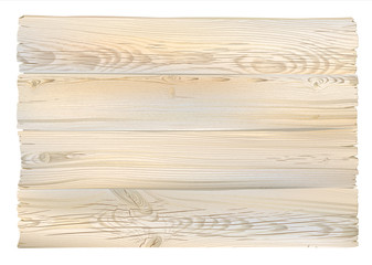 Wooden sign. Realistic highly detailed vector light white wooden texture background. Hand drawn, no tracing