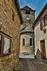 Fototapeta na wymiar France, Alvignac. Church tower