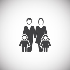 Family day related icon on background for graphic and web design. Simple illustration. Internet concept symbol for website button or mobile app.