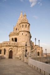 Fototapeta premium View from Fishermens Bastion next to Matyas Church, Castle Hill, Bude side of Central Budapest, Capital of Hungary, Europe