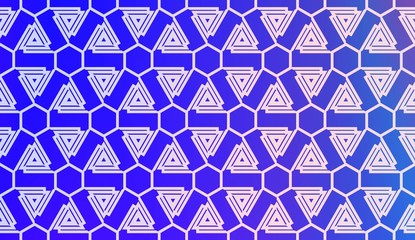Vector Geometric Pattern with gradient backgroun. Triangles Curved Line. For Wallpaper, Presentation Background, Interior Design, Fashion Print