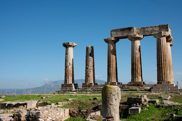 Greece, Corinth, Ancient Corinth. Once the wealthiest city in Greece, St. Paul introduced the city...