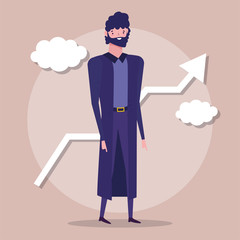 people characters business flat design