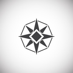 Fototapeta premium Windrose icon on background for graphic and web design. Simple illustration. Internet concept symbol for website button or mobile app.