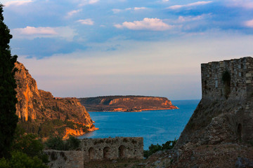 Palamidi Castle by Aegean Sea, Nafplio, Greece