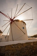 The famous Wind Mills. Mykonos. Greece.