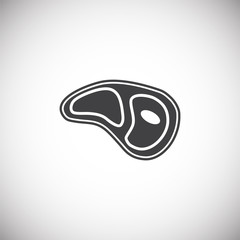 Steak related icons set on background for graphic and web design. Simple illustration. Internet concept symbol for website button or mobile app.