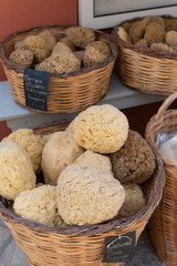 Sponge products, Old Town, Corfu, Greece, Europe