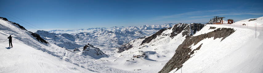 panorama nice mountain view of the alps