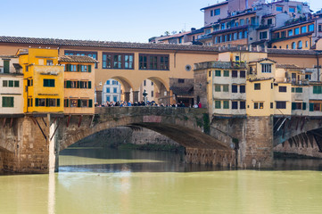 Fototapeta na wymiar Ponte Vecchio, River Arno, Unesco World Heritage site, Firenze, Tuscany, Italy