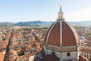 Fototapeta na wymiar Duomo Santa Maria del Fiore and Skyline Over Florence, Italy