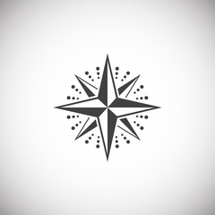 Windrose icon on background for graphic and web design. Simple illustration. Internet concept symbol for website button or mobile app.