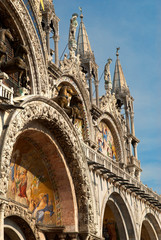 Italy, Venice. Saint Mark's Basilica is the most famous church in Venice.